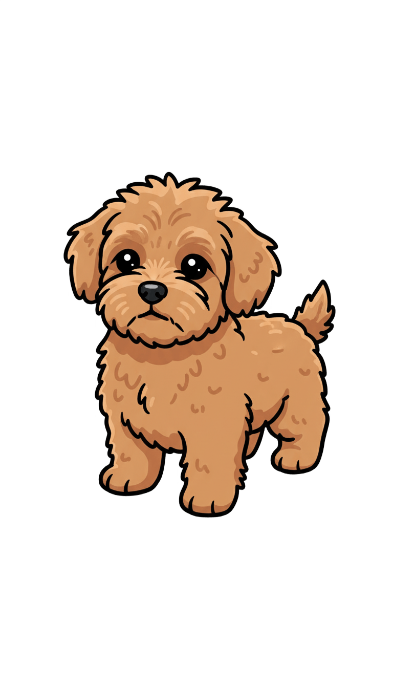 Cookie, the maltipoo protagonist of Cookiesaner